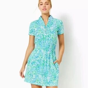 Lilly Pulitzer Luxletic Love Active Dress in Hydra Blue Size M